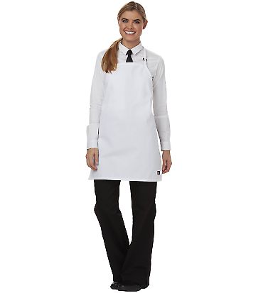 Dickies DC52 Bib Apron with Adjustable Neck WHITE front view