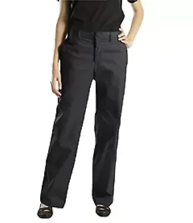 Dickies Workwear FP221 6.75 oz. Women's Premium Flat Front Pant BLACK _02 front view