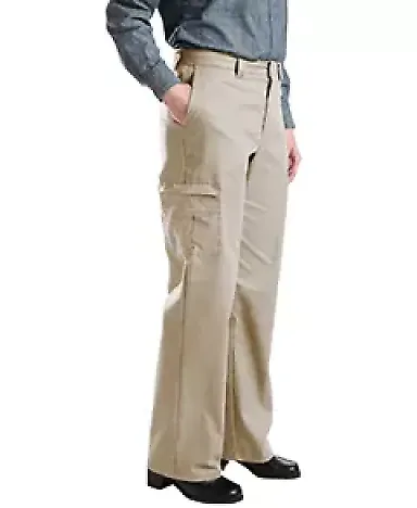 Dickies Workwear FP223 6.75 oz. Women's Premium Cargo/Multi-Pocket Pant KHAKI _18 front view