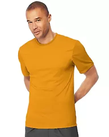 4820 Hanes® Cool Dri® Performance T-Shirt Gold front view