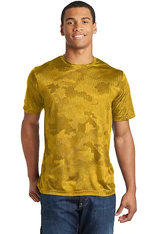 ST370 Sport-Tek® CamoHex Tee Gold front view