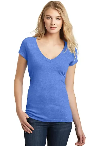 DT6502 District® Juniors Very Important Tee® Dee Hthrd Royal front view