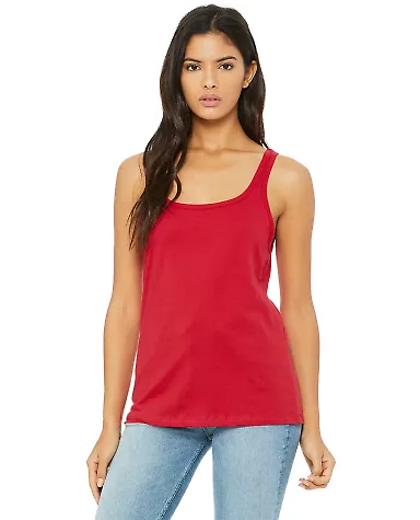 BELLA 6488 Womens Loose Tank Top in Red front view