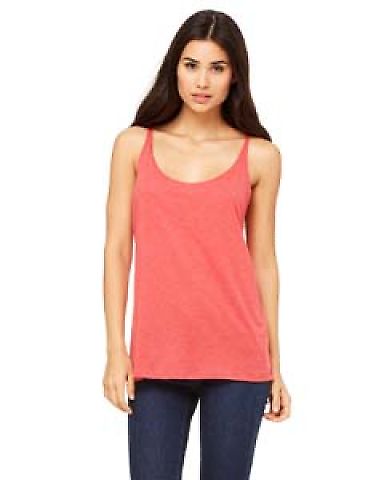 BELLA 8838 Womens Flowy Tank Top RED TRIBLEND front view