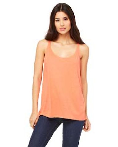 BELLA 8838 Womens Flowy Tank Top CORAL front view
