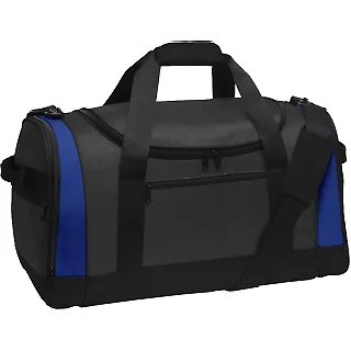 BG800 Port Authority® Voyager Sports Duffel Dk Grey/Twi Bl front view