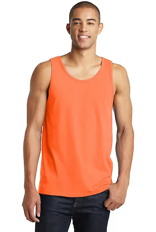 DT5300 District® Young Mens The Concert Tank Neon Orange front view