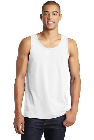 DT5300 District® Young Mens The Concert Tank White front view