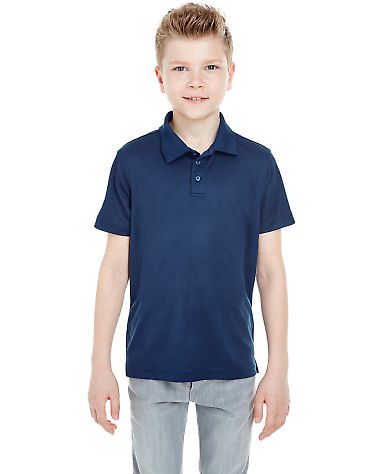 8210Y UltraClub® Youth Cool & Dry Mesh Piqué Pol in Navy front view