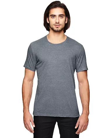 Anvil 6750 by Gildan Tri-Blend T-Shirt in Graphite heather front view