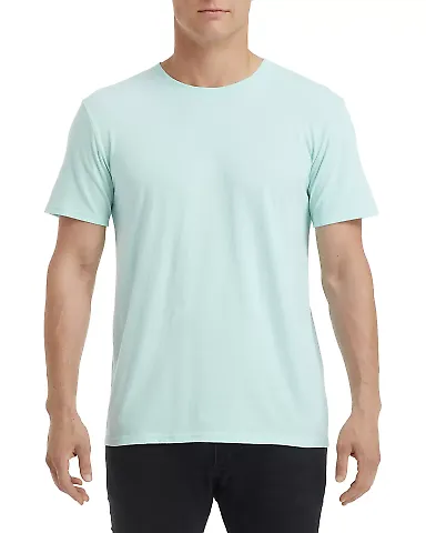Anvil 6750 by Gildan Tri-Blend T-Shirt in Teal ice front view