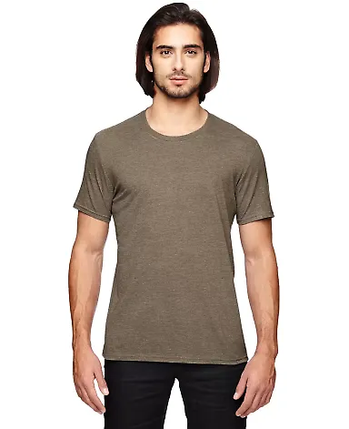 Anvil 6750 by Gildan Tri-Blend T-Shirt in Heather slate front view