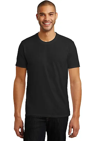 Anvil 6750 by Gildan Tri-Blend T-Shirt BLACK front view