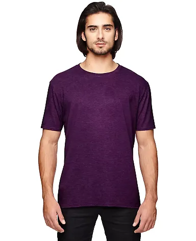 Anvil 6750 by Gildan Tri-Blend T-Shirt in Hth aubergine front view