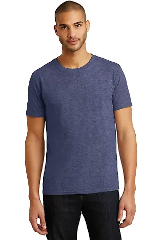 Anvil 6750 by Gildan Tri-Blend T-Shirt in Heather blue front view