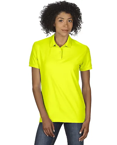 72800L Gildan DryBlend Ladies' Double Piqué Polo in Safety green front view