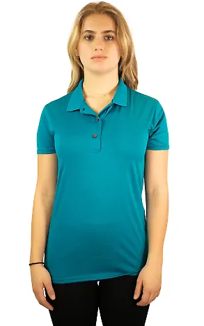 44800L Gildan Performance™ Ladies' Jersey Polo in Marble galp blue front view