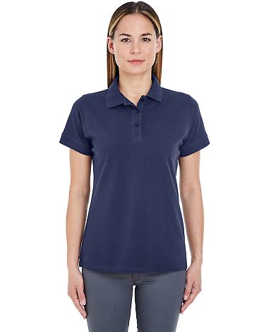 8550L UltraClub Ladies' Basic Piqué Polo  NAVY front view