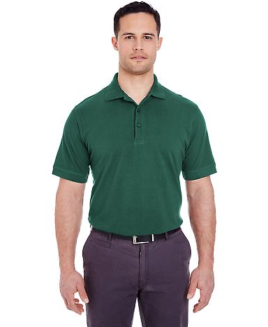  8550 UltraClub Men's Basic Piqué Polo  in Forest green front view