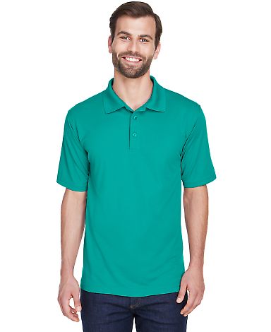 8210 UltraClub® Men's Cool & Dry Mesh Piqué Polo JADE front view