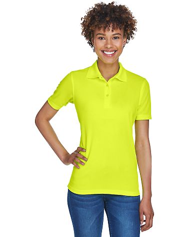 8210L UltraClub® Ladies' Cool & Dry Mesh Piqué P in Bright yellow front view