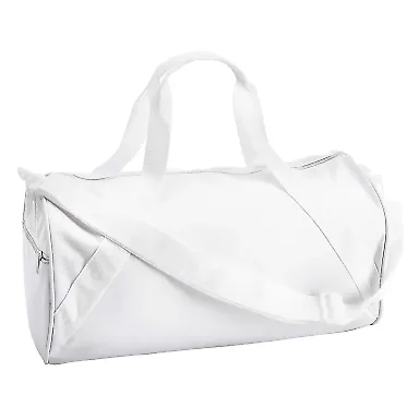 8805 Liberty Bags Barrel Duffel in White front view