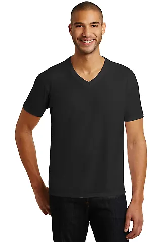 6752 Anvil  Triblend V-Neck T-Shirt in Black front view