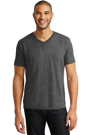 6752 Anvil  Triblend V-Neck T-Shirt in Hth dark grey front view