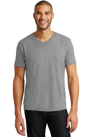 6752 Anvil  Triblend V-Neck T-Shirt in Heather grey front view