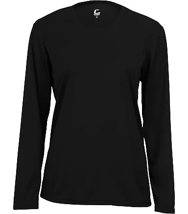 5604 C2 Sport - Ladies' Long Sleeve T-Shirt Black front view