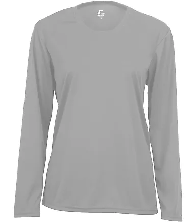 5604 C2 Sport - Ladies' Long Sleeve T-Shirt Silver front view