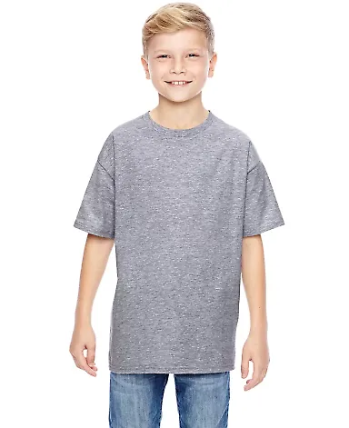 498Y Hanes Youth Perfect-T T-Shirt Light Steel front view