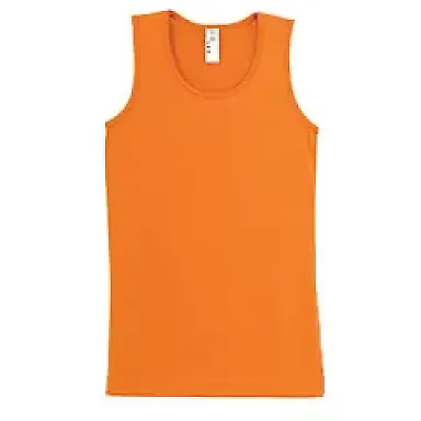 2690 LA T Girls' Fine Jersey Tank in Mandarin front view