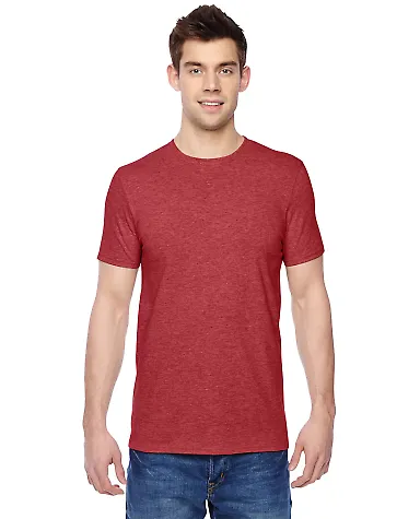 SF45 Fruit of the Loom Adult Sofspun™ T-Shirt Brick Heather front view