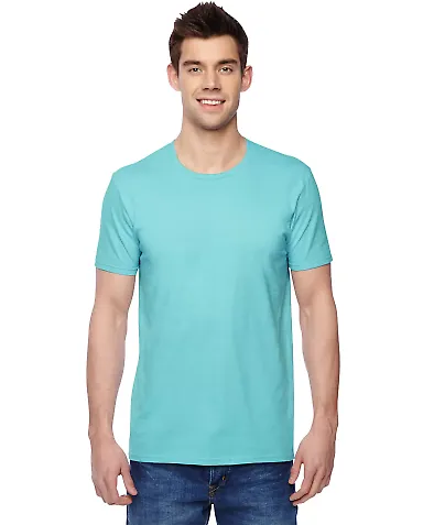 SF45 Fruit of the Loom Adult Sofspun™ T-Shirt Scuba Blue front view