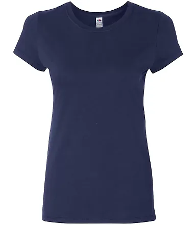 SFJ Fruit of the Loom Ladies' Sofspun™ Junior Fi Admiral Blue front view