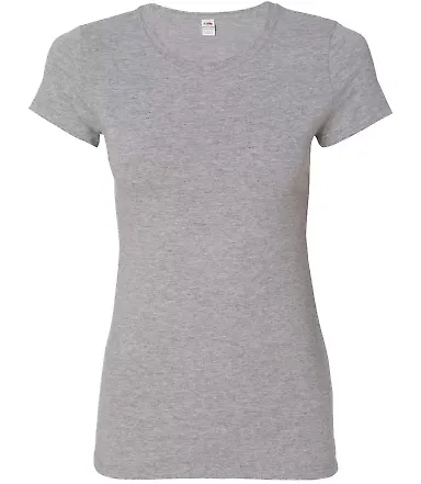 SFJ Fruit of the Loom Ladies' Sofspun™ Junior Fi Athletic Heather front view
