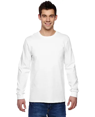 SFL Fruit of the Loom Adult Sofspun™ Long-Sleeve White front view