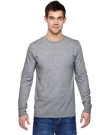 SFL Fruit of the Loom Adult Sofspun™ Long-Sleeve Athletic Heather front view