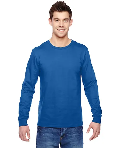 SFL Fruit of the Loom Adult Sofspun™ Long-Sleeve Royal front view