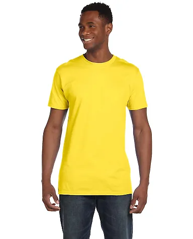 Hanes 4980 Ring-Spun T-shirt Yellow front view