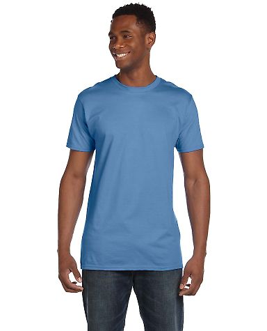 4980 Hanes 4.5 ounce Ring-Spun T-shirt Carolina Blue front view