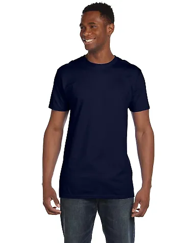 Hanes 4980 Ring-Spun T-shirt Navy front view