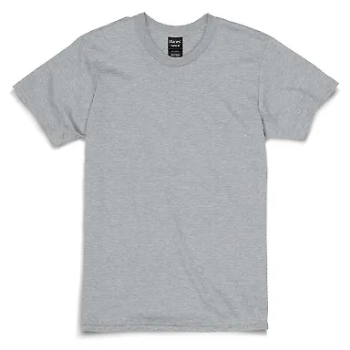 Hanes 4980 Ring-Spun T-shirt Silverstone Heather front view