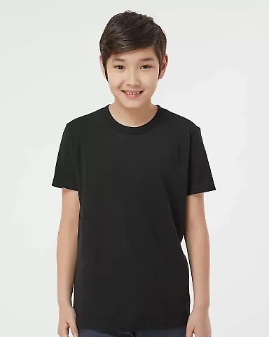 0235TC Tultex Youth Fine Jersey Tee Black front view