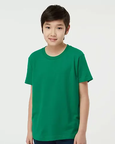 0235TC Tultex Youth Fine Jersey Tee in Kelly front view