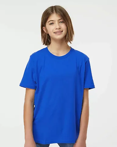 0235TC Tultex Youth Fine Jersey Tee in Royal front view