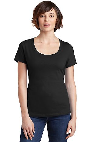 DM106L District Made® Ladies Perfect Weight® Sco Jet Black front view