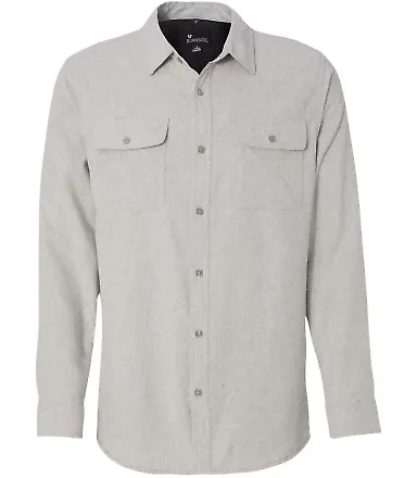B8200 Burnside - Solid Long Sleeve Flannel Shirt  Stone front view