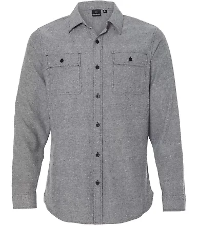 B8200 Burnside - Solid Long Sleeve Flannel Shirt  Heather Grey front view